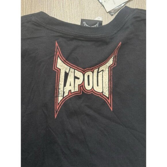 Y2K Tapout Skull Chains Logo Black T Shirt Size L - Picture 7 of 8